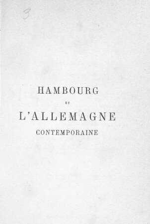 Hambourg et l'Allemagne contemporaine