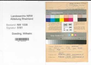 Entnazifizierung Wilhelm Doeding , geb. 21.08.1900 (Postbeamter)
