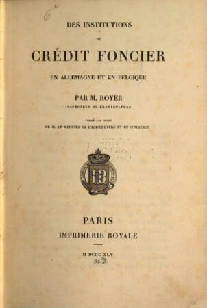 Des institutions de crédit foncier en Allemagne et en Belgique