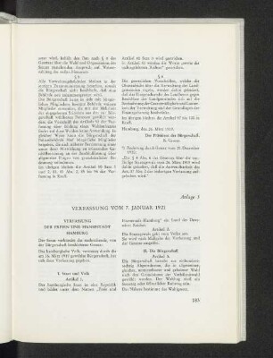 Anlage 5. Verfassung vom 7. Januar 1921