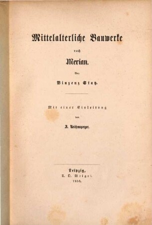 Mittelalterliche Bauwerke nach Merian