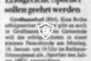 Erfolgreiche Sportler sollen geehrt werden