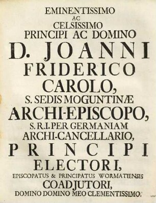 Dissertatio Inauguralis De Jure Principis Catholici Circa Sacra Subditorum Suorum Protestantium