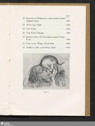 Zeichnung zur Radierung "Abschied"