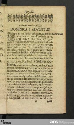 Dominica I. Adventus.