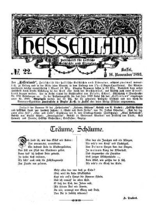 No. 22, 16. November 1893