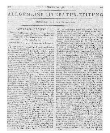Feuerbach, P. J. A. von: Revision der Grundsätze und Grundbegriffe des positiven peinlichen Rechts. etc. (Beschluß der im vorigen Stück abgebrochenen Recension)