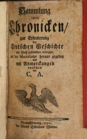 Sammlung rarer Chronicken