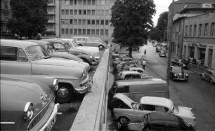 Gemeinsames Parkhaus von Stadtverwaltung und Kaufhaus Karstadt in der Lammstraße.