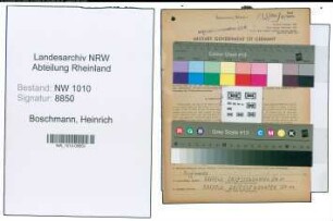 Entnazifizierung Heinrich Boschmann , geb. 04.06.1906 (Schuhmacher)