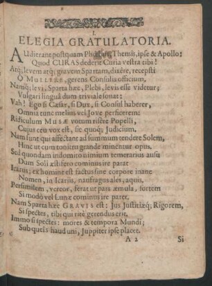 Elegia Gratulatoria.