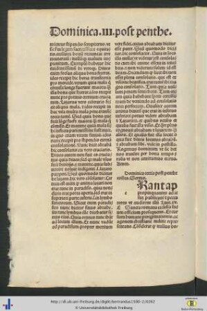 Dominica tertia post penthecostes