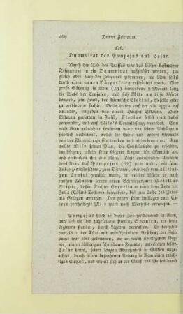176. Duumvirat des Pompejus und Cäsar