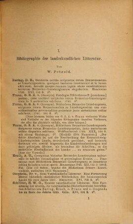 Braunschweigische Bibliographie : Verzeichniss der auf die Landeskunde des Herzogthums Braunschweig bezüglichen Litteratur. Bearbeitet und herausgegeben vom Verein für Naturwissenschaft zu Braunschweig, 1