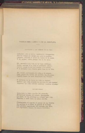 Poemas del campo y de la montaña : Invitación a los heroes de la vida [y] Los recuerdos [y] La montaña inmortal