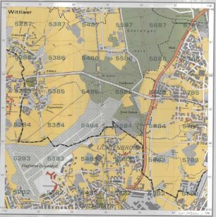Stadtkarte Düsseldorf in 16 Blättern, Blatt 5282