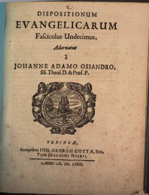 Dispositionum Evangelicarum Fasciculus .... 11