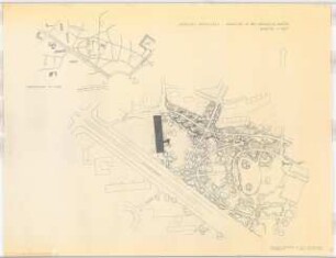 Hansaviertel Grünflächen südliches Hansaviertel. Interbau Berlin 1957: Lageplan 1:500, Übersichtsskizze 1:200