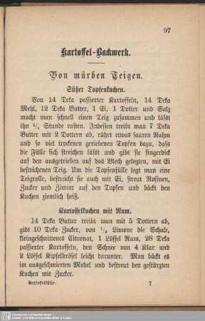 Kartoffel-Backwerk