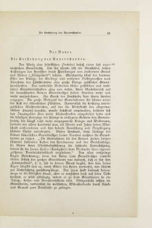 Die Entstehung des Bauernstandes