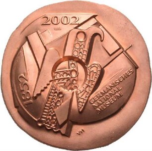 Medaille von Victor Huster auf 150 Jahre Germanisches Nationalmuseum Nürnberg (Probe)