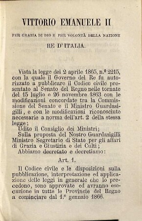 Codice civile del Regno d'Italia : con copioso indice alfabetico-analitico