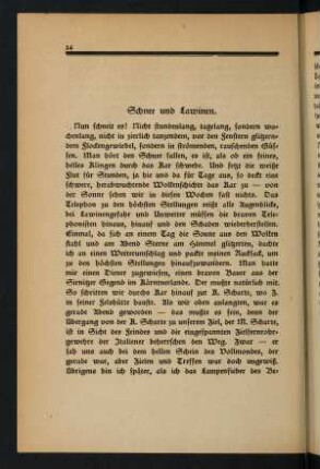 24-39, Schnee und Lawinen