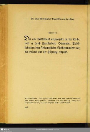 These 50: Des alten Mittelstandes Verzweiflung an der Kirche