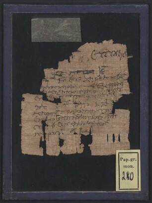 Papyrus - BSB Pap.graec.mon. 280