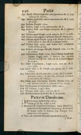 120-129, Poetae in Duodecimo.