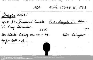 Striegler, Kurt, F. e. Singst. u. Klav.