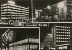 Messestadt Leipzig: Hochhaus VVB Chemieanlagen, Hauptpost am Karl-Marx-Platz, Informationszentrum und Interpelz-Hochhaus, Brühl