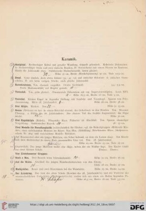 Keramik (Nr. 1-104)