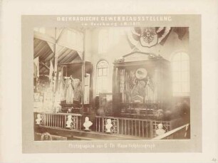 Internationaler Orgelbauer in der Ausstellungshalle bei der Oberbadischen Gewerbeausstellung in Freiburg i. Br.