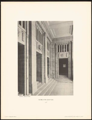 Neues Stadthaus, Berlin: Innenansicht Vestibül Jüdenstraße (aus: Neubauten der Stadt Berlin, Bd. X, 1911)