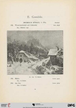 E. Gemälde (Nr. 182-198)