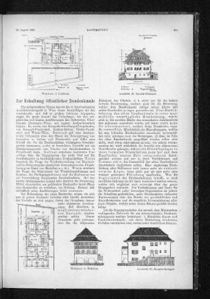 Zur Erhaltung öffentlicher Baudenkmale