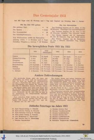 Das Gemeinjahr 1951.