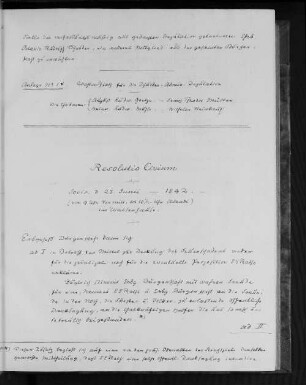 Resolutio Civium, Jovis, d. 23. Junii 1842.