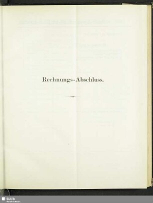Rechnungs-Abschluss