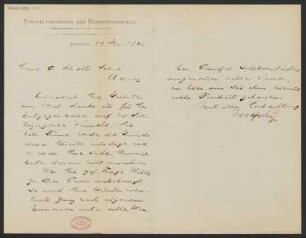 Brief an B. Schott's Söhne : 19.12.1890