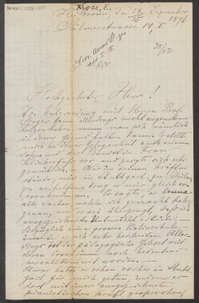 Brief an B. Schott's Söhne : 14.12.1896