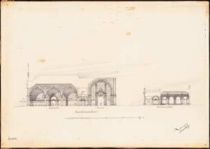 Bahnhof, Luzern Projekt A: 2 Querschnitte