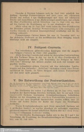 IV. Feldpost-Couverts