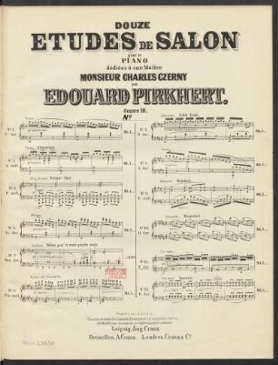 No. 11: Douze etudes de salon pour le piano