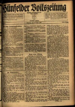 Ausgabe vom Samstag, den 12. Juni 1920.
