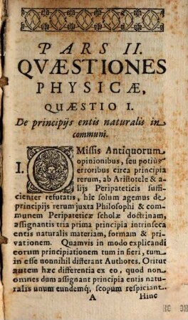 Quaestiones philosophicae, Pars II. Quaestiones physicae