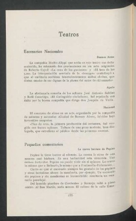 Pequeños comentarios