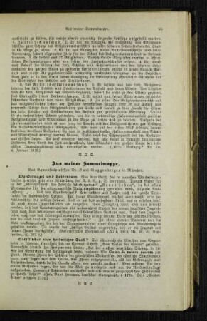Aus meiner Sammelmappe