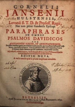 Cornelii Iansenii Paraphrasis in Psalmos omnes Davidicos : cum argumentis eorum, et annotationibus